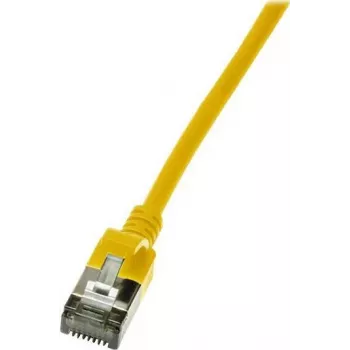 Tīklošanas kabelis LogiLink Slim U/FTP CQ9027S RJ-45 Cat6a 0.5m Dzeltens