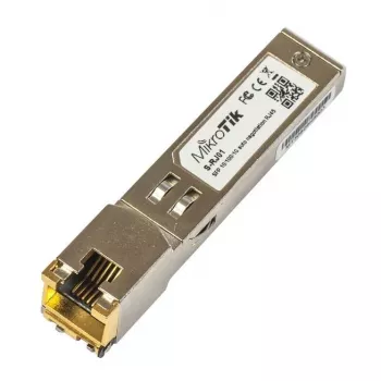 MikroTik S-RJ01 SFP modulis — 1× Gigabit Ethernet (RJ-45), 1.25 Gbit/s, 100 m