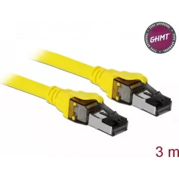 Tīkla kabelis DeLOCK 86583 Cat8.1 S/FTP 3m Dzeltens