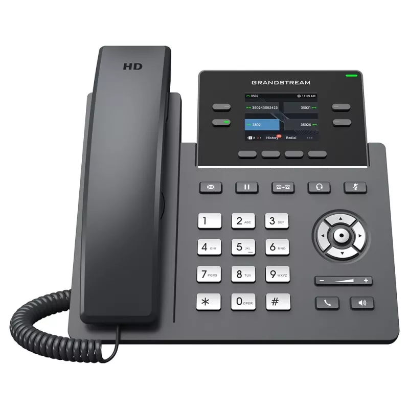 IP telefons Grandstream Networks GRP2612G Melns 4 līnijas LCD