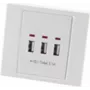 ShiverPeaks BS60065 USB kontaktligzda balta