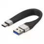 ROLINE USB 3.2 Gen 2 Silikonkabel C-A ST/ST 10Gbit/s Emark schwarz 11 cm 11 - Kabel - Digital/Daten