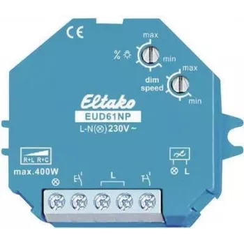 Eltako EUD61NP-230V montējams dimmeris un slēdzis, zili balts (851932)