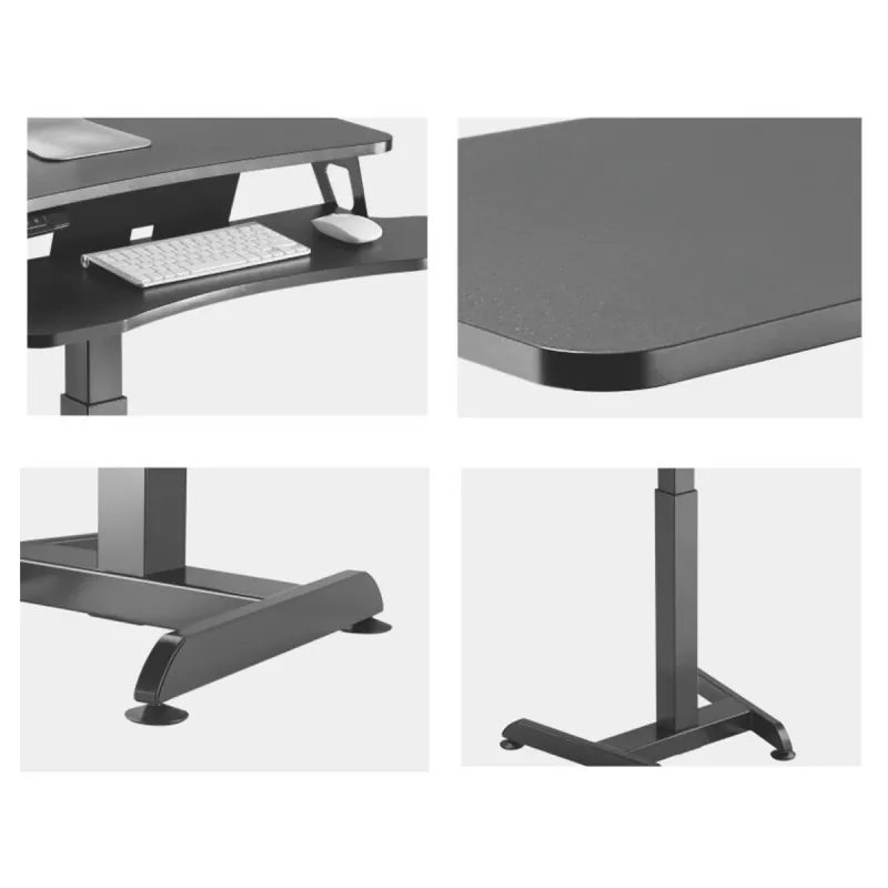 Maclean MC-835 Pārnēsājams rakstāmgalds ar elektrisko augstuma regulēšanu 72-122 cm, max 37 kg, vadības panelis, sēdus-stāvus darba stacija