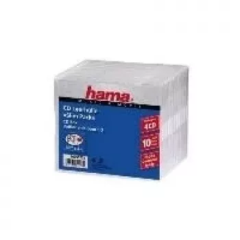 Hama CD Slim Pack 4, 10 iepakojums, 4 diski, Caurspīdīgs