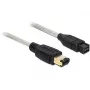 FireWire kabelis DeLOCK 82595 1m Pelēks Vīrietis/Vīrietis