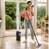 Vileda H2PrO 175775 plakanā grīdas mopa komplekts ar divu tvertņu sistēmu, mikrošķiedra, melns/sarkans