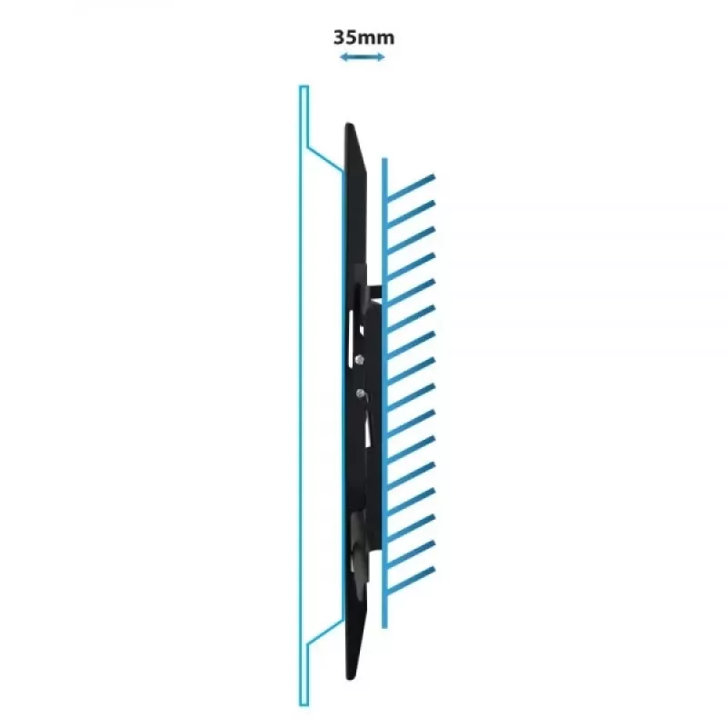 TV sienas stiprinājums Esperanza HYPNOS 177.8 cm 70 collas Melns Maks. 30 kg