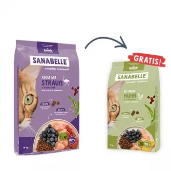 BOSCH Sanabelle Adult Ostrich & Blueberries - sausa kaķu barība - 2kg