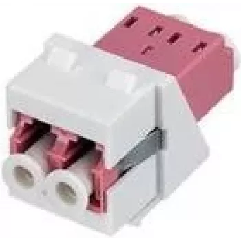 Rutenbeck Keystone modulis KMK-LC-D OM4 balts — LC Duplex OM4 šķiedras ieliktnis