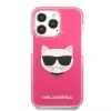 Karl Lagerfeld KLHCP13XTPECPI Cietais maciņš iPhone 13 Pro Max 6.7 Fuksija/FUSCHIA Choupette Head