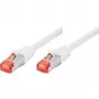 Tecline exertis Connect - Patch-Cable - RJ-45 (vīriņš) uz RJ-45 (vīriņš) - 2 m - SSTP kabelis - CAT 6 - bezhalogēna - balts (71502W)