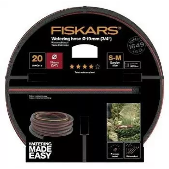 Dārza laistīšanas šļūtene Fiskars Q4 3/4 collas 20 m, izturīga 19 mm iekšējais diametrs