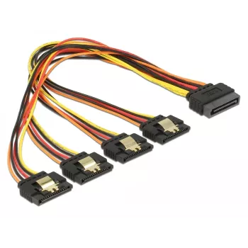 SATA kabelis DeLOCK 60157 0,3 m SATA 15-pin uz 4 x SATA 15-pin daudzkrāsains