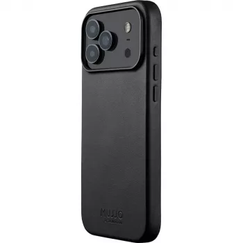 Mujjo pilna ādas maciņš iPhone 17 Pro Max melns