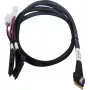 SAS kabelis ADAPTEC Microchip Technology 2305500-R SlimSAS ×8 uz 2×2SFF-8639 U.2, 0,8 m, melns