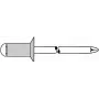 Aklā kniede GESIPA 5x12 mm iegremdētā galva KS materiāliem 6.0–8.0 mm, iepakojums 500 gab.