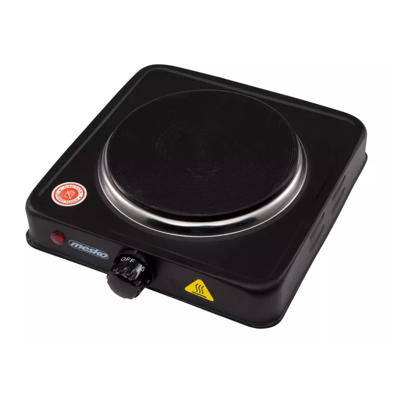 Mesko Home MS 6508 melnā virsmas plīts ar noslēgtu plāksni, 1 zona