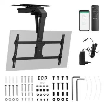 Griestu TV stiprinājums MACLEAN MC-109 T VESA 800x400 43–86 collu ekrāniem, max slodze 45 kg