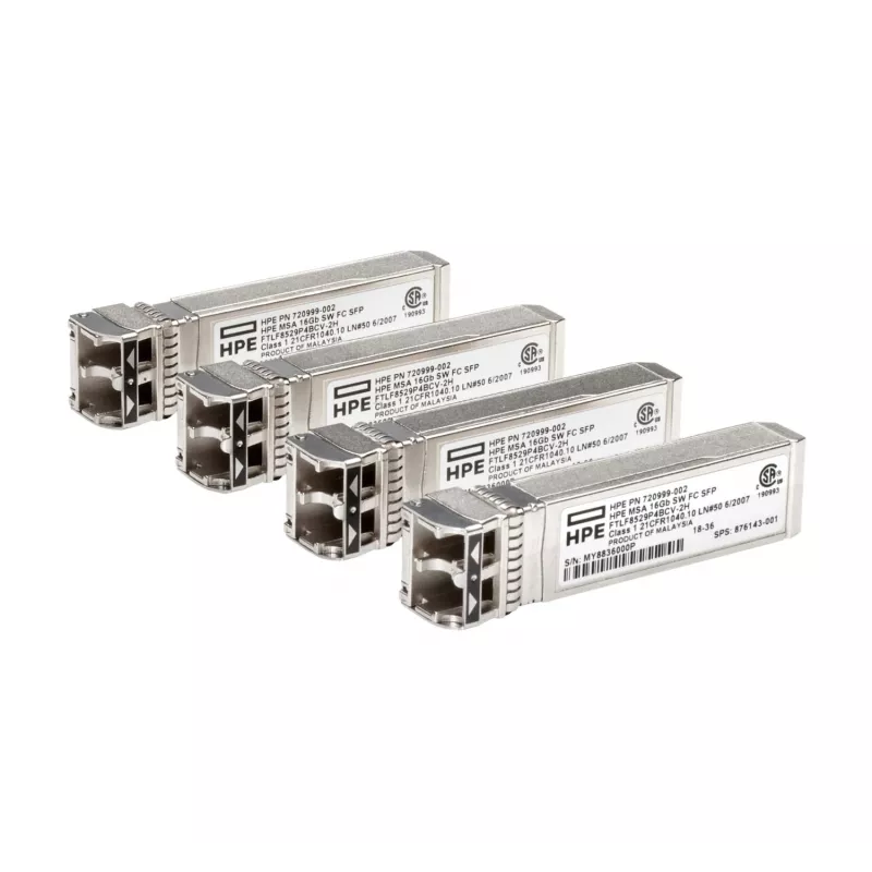 HPE C8R24B 16Gb īsviļņu Fibre Channel SFP+ raiduztvērējs, 4 gab. komplekts