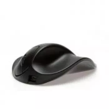 BakkerElkhuizen HandShoeMouse Small Wireless, labā roka, optiskā, RF bezvadu, 1000 DPI, melns