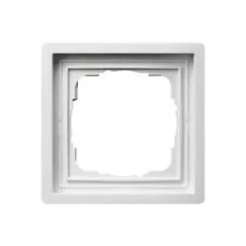Gira 0211112 sienas plāksne / slēdža pārsegs, bezskrūvju, balta, 83.3×83.3 mm, 10.6 mm bieza