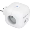 Pagarinātājs QOLTEC 52548 ar 3×AC kontaktligzdām un USB portu