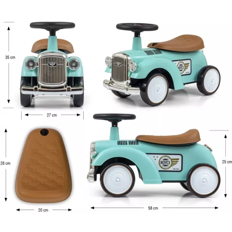 Braucamā rotaļlieta milly mally Royce piparmētru krāsā — modelis 5473