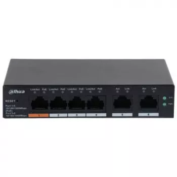 Dahua Technology DH-CS4006-4GT-60 pārvaldāms L2 Gigabit Ethernet PoE slēdzis, melns