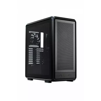 PC Midi Tower Cooler Master MasterFrame 500 Mesh — Melns ar Caurspīdīgu Sānu Panelīti, atbalsta ATX/EATX, 2x200mm priekšā, 1x120mm aizmugurē