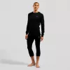 Odlo BL TOP apkakles garkrekls ACTIVE WARM ECO vīriešu T-krekls, M izmērs, melns