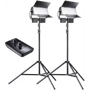 Walimex Pro Sirius 160 LED 65W Daylight 2-Pack with Tripods