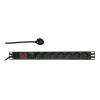 Pārsprieguma aizsargs LogiLink PDU7C01 Melns 7 AC kontaktligzdas 230 V 2 m