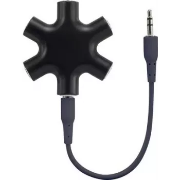 SpeaKa Professional SP-7870556 Kabeļa saskarnes/dzimuma adapteris 3,5 mm 5x 3,5 mm Melns