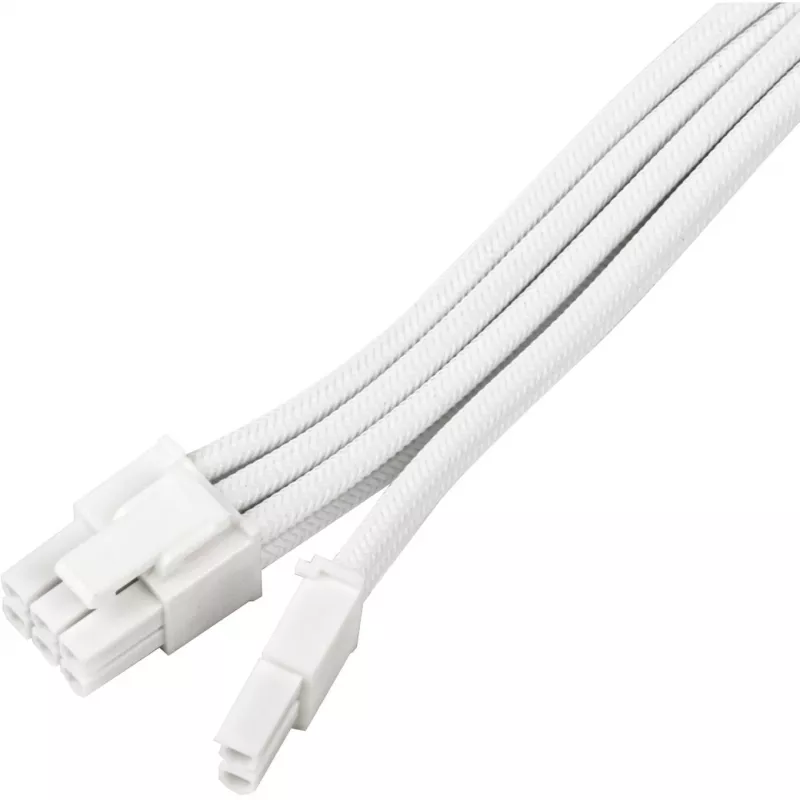 SilverStone SST-PP07E-PCI8W-V2 PCIe 8 kontaktu (6+2) barošanas pagarinātājs, balts