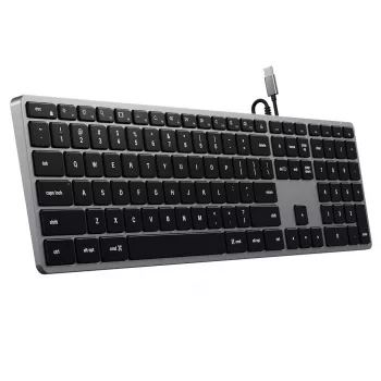 Satechi Slim W3 tastatūra USB-C ar ciparu bloku (pelēka)