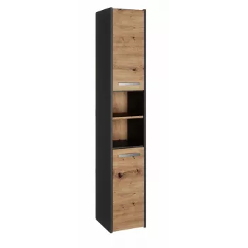 Topeshop S30 ANTRACYT/ARTISAN vannas istabas skapis