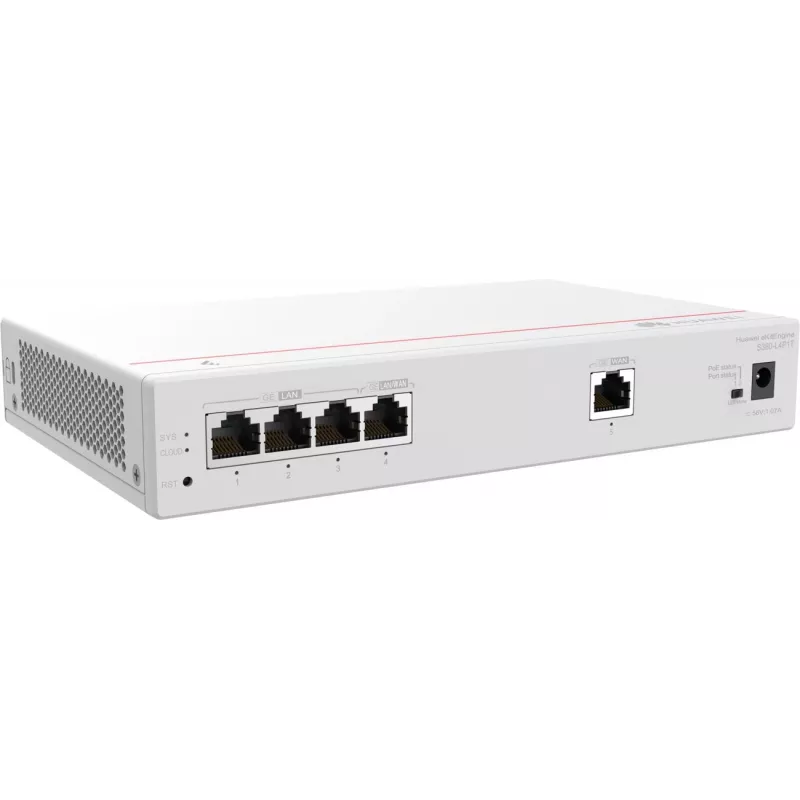 Huawei S380-L4P1T daudzpakalpojumu maršrutētājs, 1x WAN, 4x PoE LAN