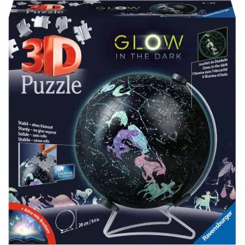 3D Puzles lode Zvaigžņu globuss Mirdz tumsā