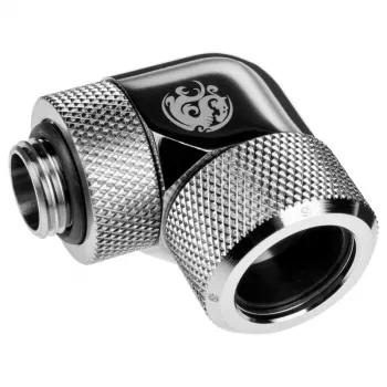 BitsPower BP-E90RMLA16 caurule datora šķidruma dzesēšanas sistēmai, misiņš, 16 mm diametrs, sudraba
