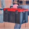 Einhell 4540021 E-Case M sistēmas instrumentu kofers, kaste darbarīkiem, polipropilēns, 90 kg nestspēja, melns/sarkans
