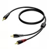 Stereo 3.5 mm ligzdas vīrišķais uz 2x RCA (Cinch) vīrišķo kabelis Procab 3 m