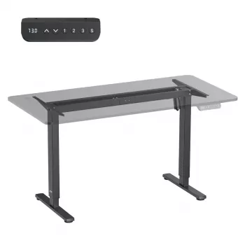 Ergo Office elektriski regulējams augstuma galds, max augstums 1160mm, max slodze 80kg, bez darba virsmas, melns, ER-400 B
