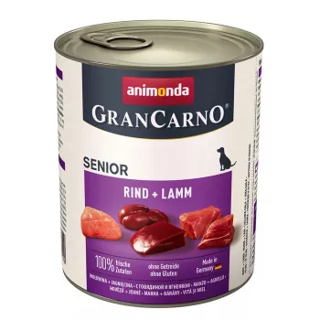 Animonda GranCarno Senior konservēta suņu barība, liellopu un jēra gaļa, 800 g