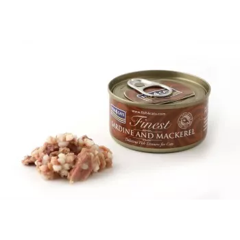 Slapjā kaķu barība FISH4DOGS Sardīne un makrele maisiņš 70 g, zivju garša, pieaugušiem kaķiem, olbaltumvielas 12%, mitrums 85%
