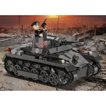 Būvkomplekts Cobi Panzer I Ausf. B – 654 detaļas, detalizēts tanka modelis