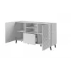 ABETO kumode 150x42x82 balts glancēts
