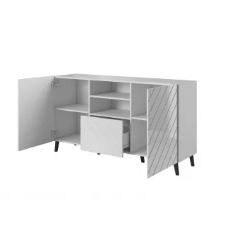 ABETO kumode 150x42x82 balts glancēts