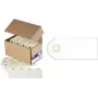 Bagāžas birka agipa 120 x 57 mm, bēšs kartons 160 g/m², ar pastiprinājuma gredzeniem, neitrāla, bez stieples