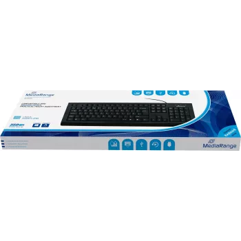 MEDIARANGE MROS101-FR - Vadu mehāniskā tastatūra - AZERTY - Melna